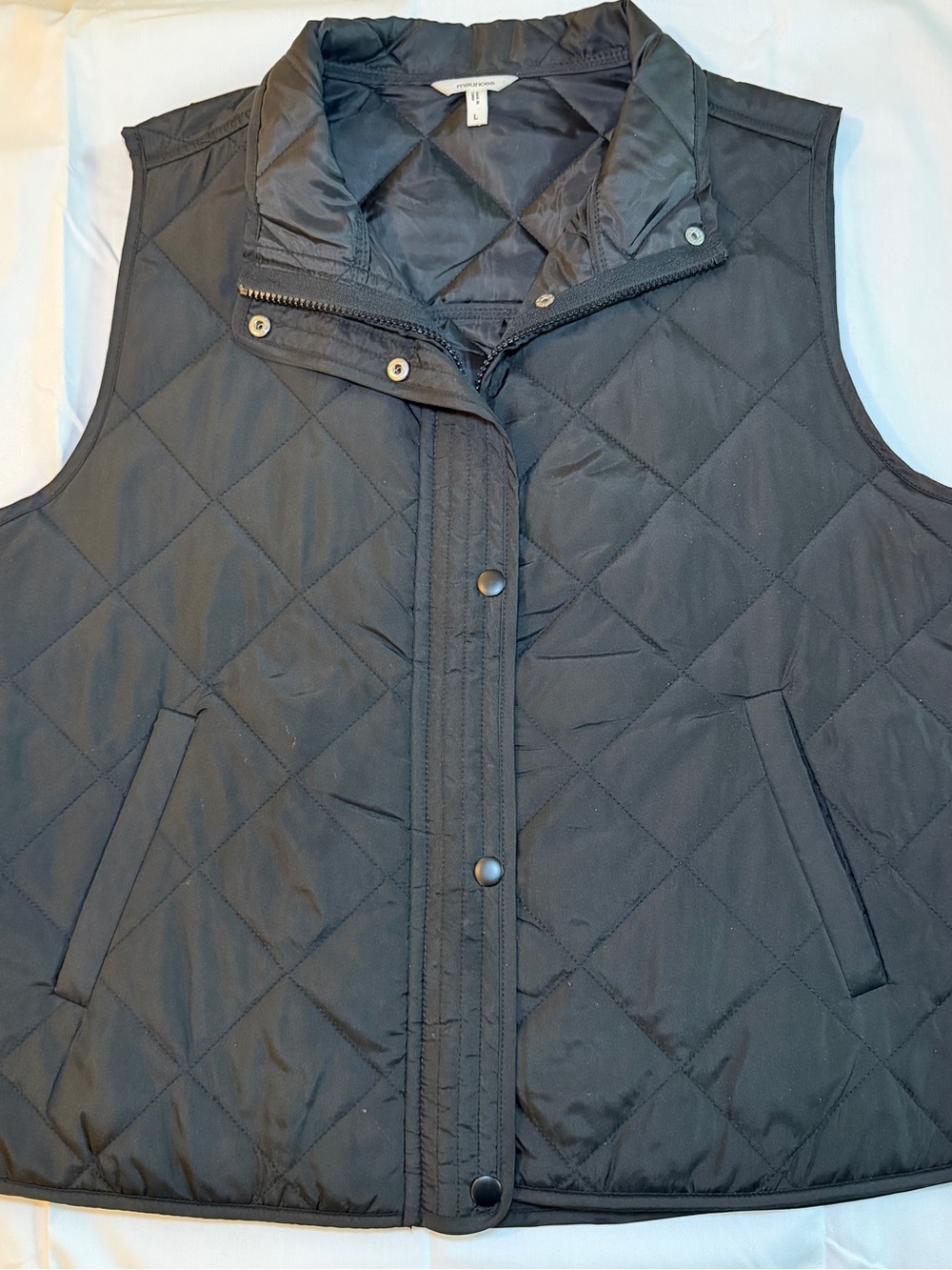 Maurices Black Quilted Women's Vest